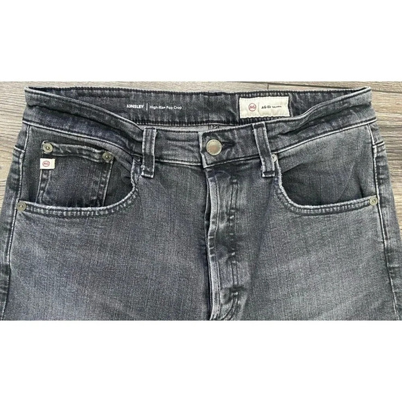 Adriano Goldschmied Jeans Kinsely High Rise Pop Crop Black Size 29 - Picture 2 of 4